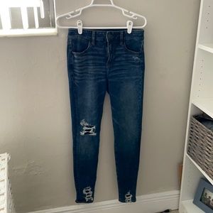 Dark blue AR high rise jeggings